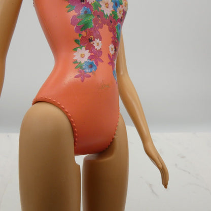 Barbie Water Play Doll Body Only Medium Light Skin Molded Suit 2015 Mattel CFF14