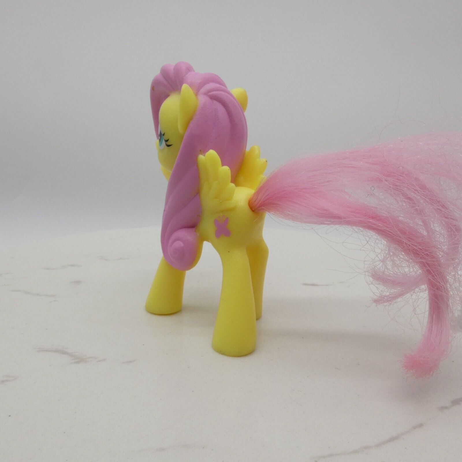 My Little Pony Fluttershy G4 Molded Mane McDonald's Toy Yellow 2011 Hasbro