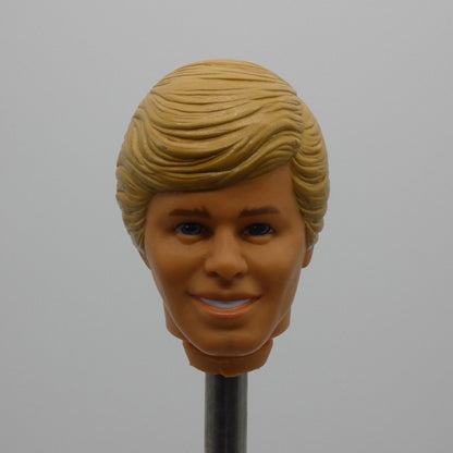 Barbie Tropical Ken Doll Head Only 1986 Blonde Molded Hair Malaysia Mattel 1020