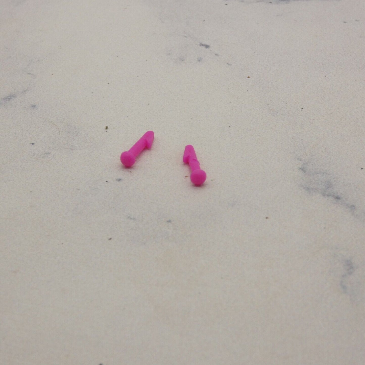 Barbie Doll Size Earrings Pink Stud With Barbs 80s 90s Superstar Era