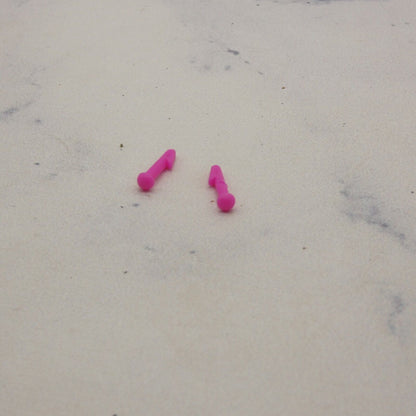 Barbie Doll Size Earrings Pink Stud With Barbs 80s 90s Superstar Era