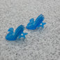 Barbie Doll Size Shoes High Heel Star Clear Blue Open Toe Sandal B1 Clone