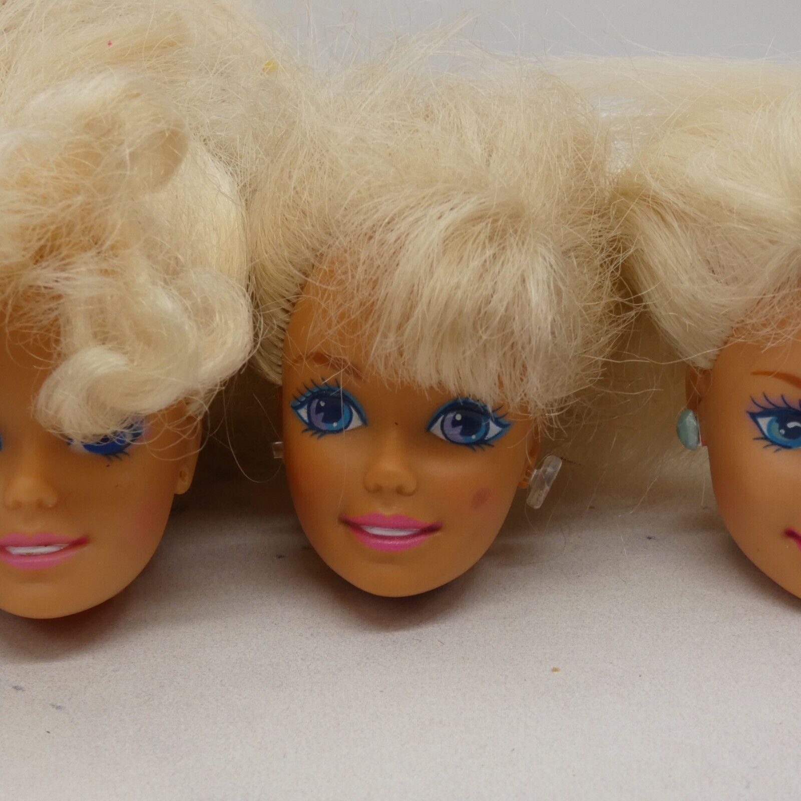 Barbie Doll Head Lot of 5 Heads SuperStar Long Blonde 80s 90s Mattel JY10