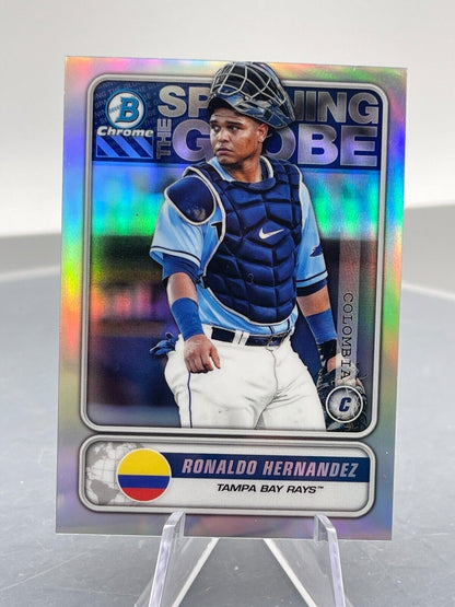 2020 Bowman Chrome Spanning the Globe Ronaldo Hernandez #STG-RH Tampa Bay Rays