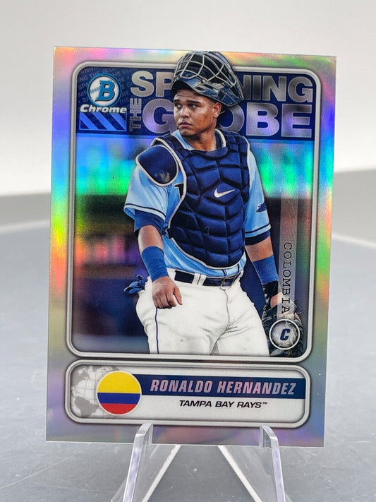 2020 Bowman Chrome Spanning the Globe Ronaldo Hernandez #STG-RH Tampa Bay Rays