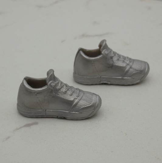 Barbie Doll Silver Sneakers Gym Shoes Fits Curvy & Tall Volleyball Player HKT72