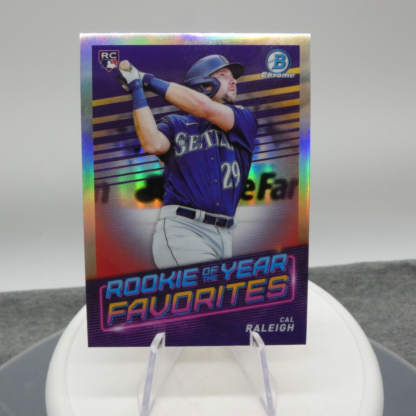 2022 Bowman Chrome Rookie Of The Year Favorites Cal Raleigh Rc #ROYF-7