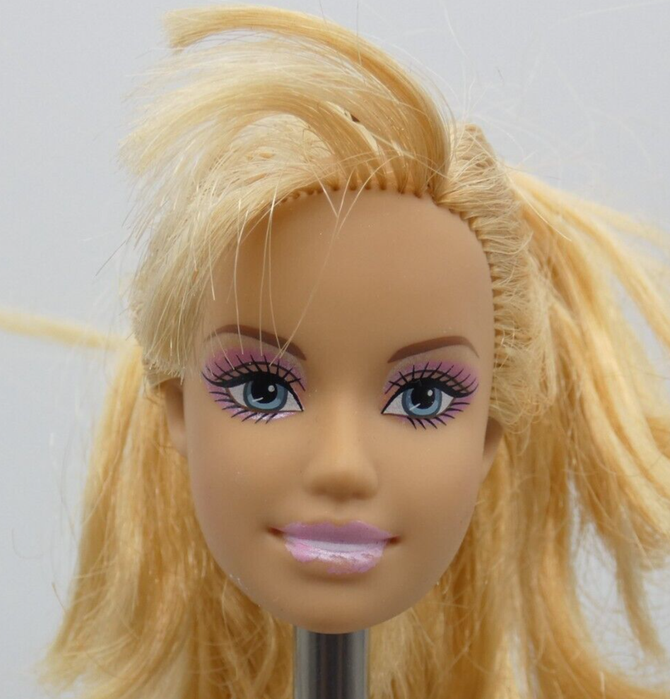 Barbie Fashion Fever Doll Head Only TLC FOR RE-ROOT Missing and Cut Hair