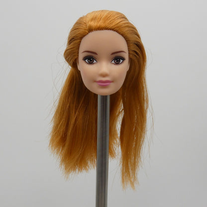 Barbie Chicken Farmer Doll Head Fashionistas Face Red Hair Light Skin FXP15