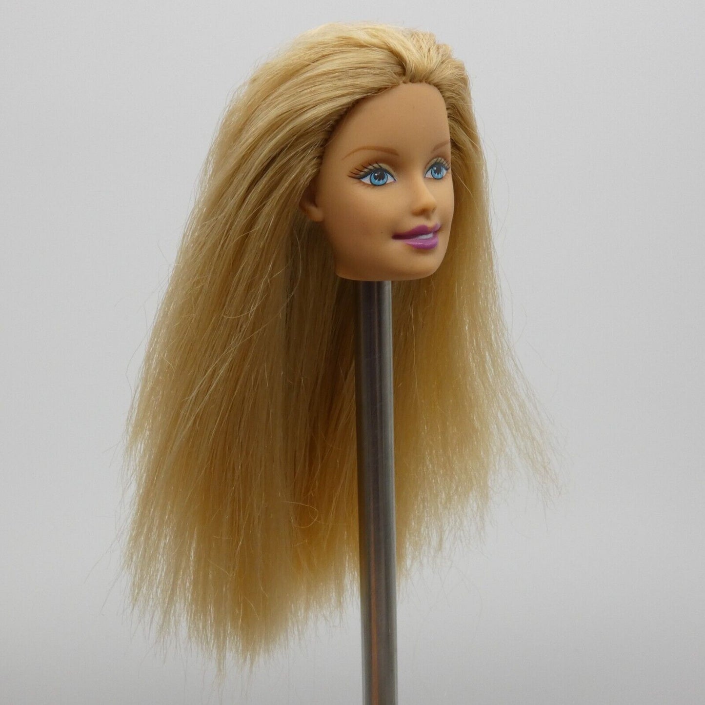 Barbie Style Doll Head Generation Girl Face Blonde Crimped Hair 2004 B6390