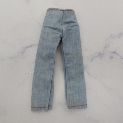 Barbie Doll Size Pants Light Blue Jean Denim Like Highwater Fits Fashionistas