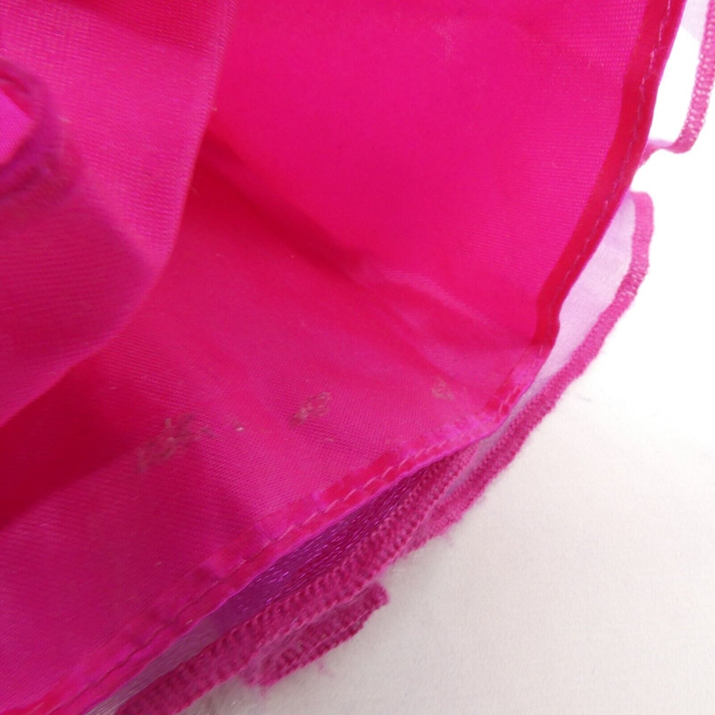 Barbie Doll Size Dress Pink Magenta Sleeveless Strapless Elastic Top Tulle Cover