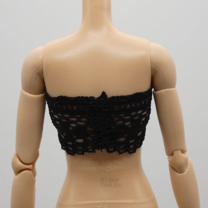 Barbie Doll Size Black Lace Bra With Gem Fits Model Muse And Made To Move