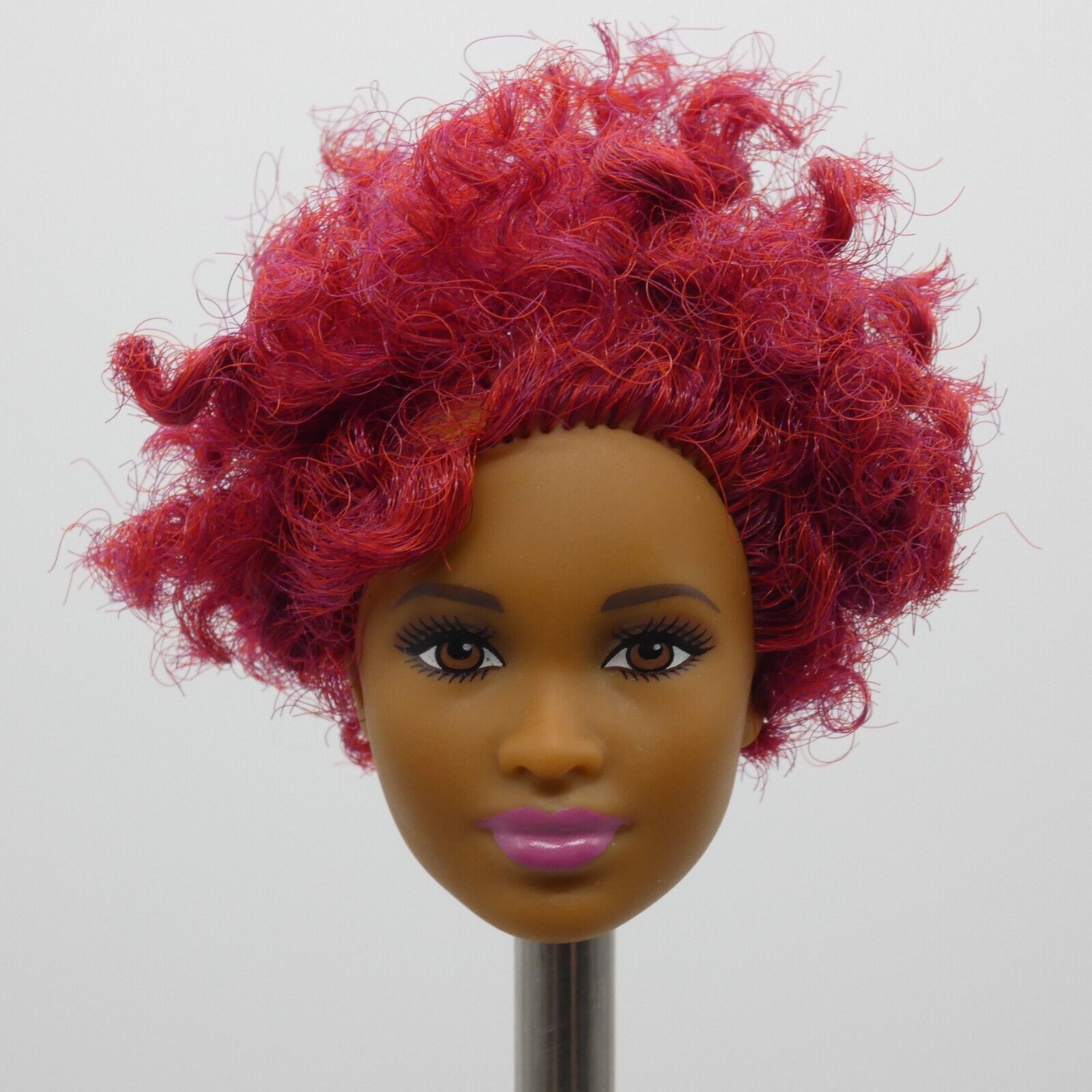 Barbie Fashionistas 33 Doll Head Only AA Grace Mbili Curly Red Hair 2016 DPX69