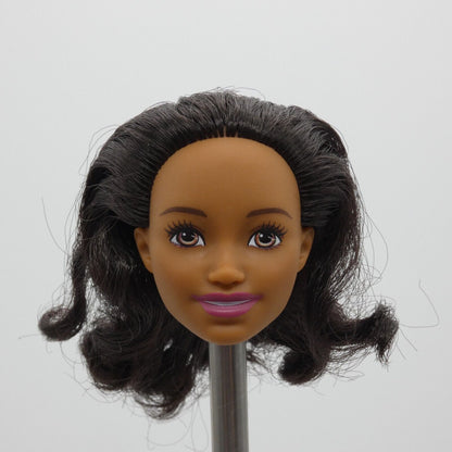 Barbie AA Skipper Babysitter Doll Head Relaxed Curly Hair Medium Skin Tone FHY91