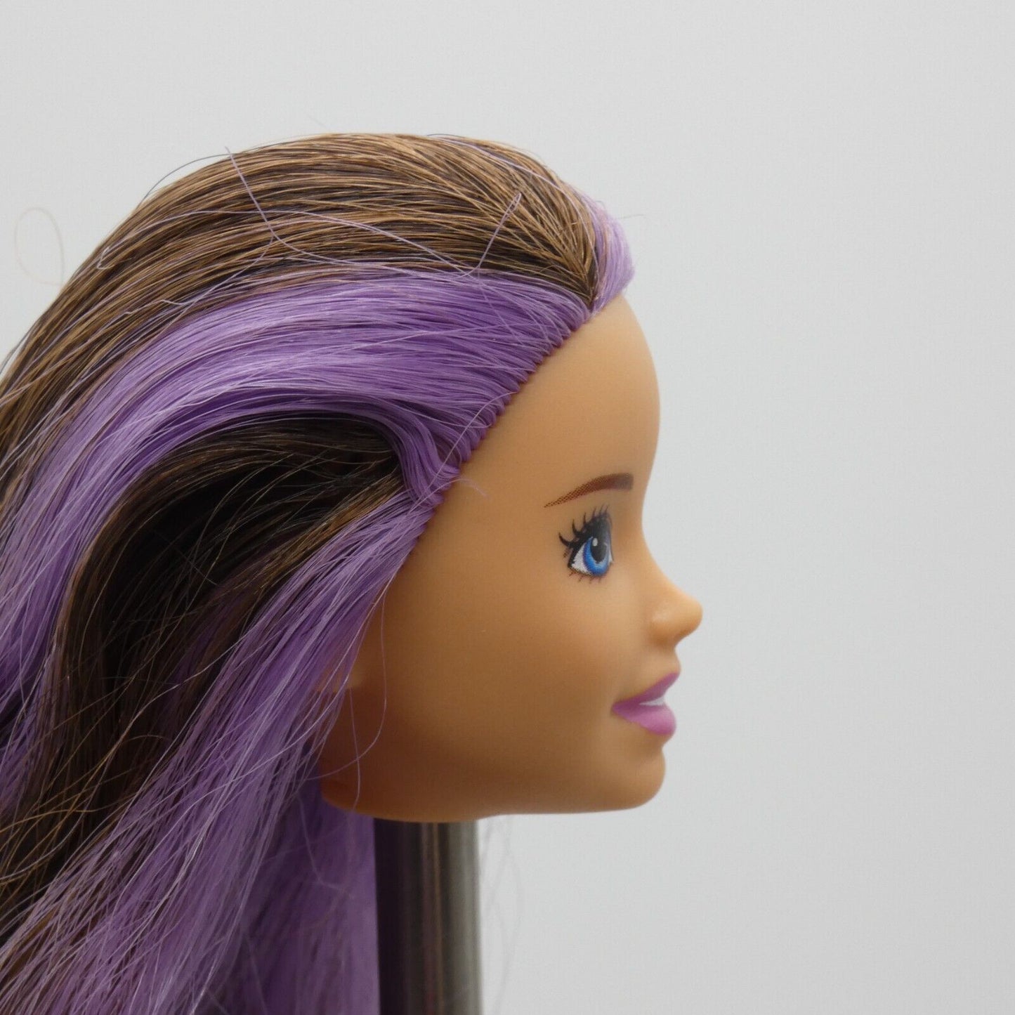 Barbie Skipper Babysitter Doll Head Brown Purple Hair Bathtime FXH05 2019