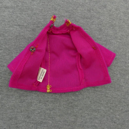 Barbie Doll Size Top Sweater Jacket Southeast Asia Theme Fuchsia Gold Accents