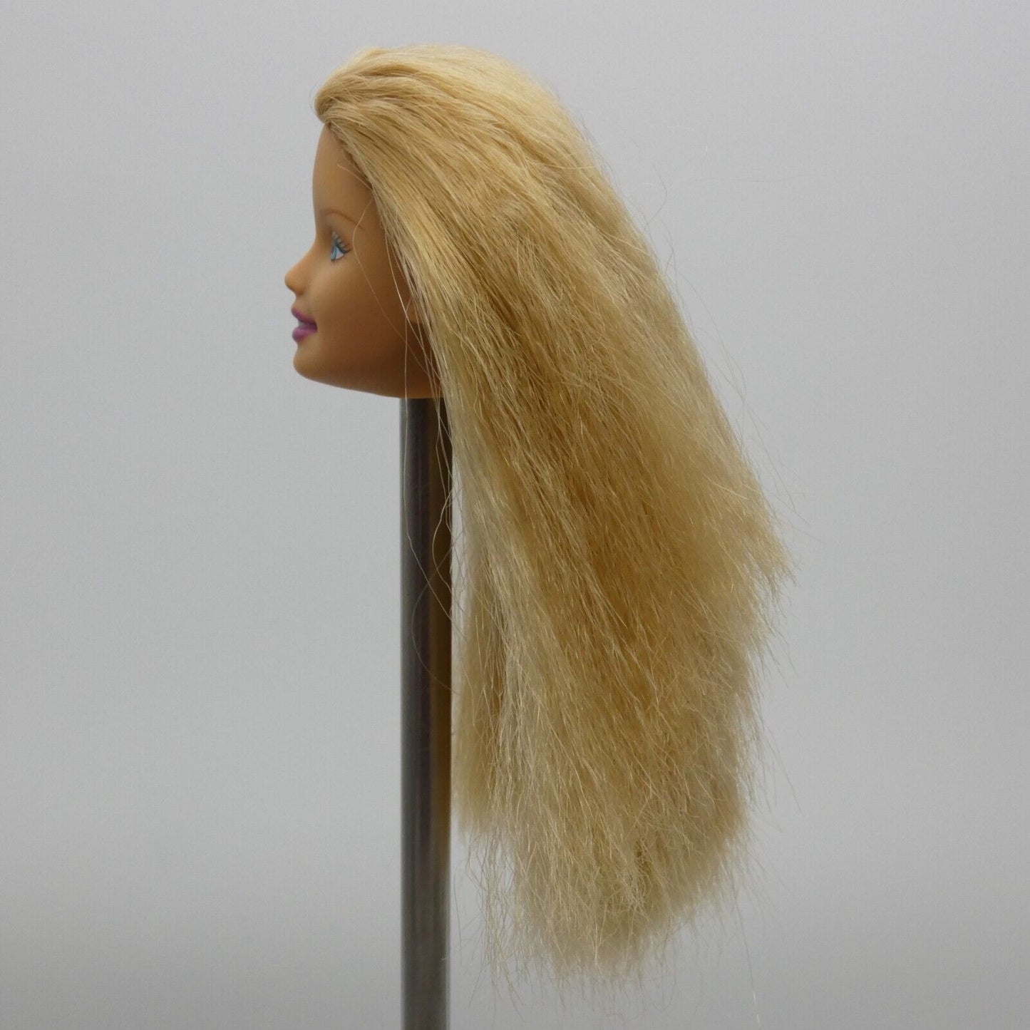 Barbie Style Doll Head Generation Girl Face Blonde Crimped Hair 2004 B6390