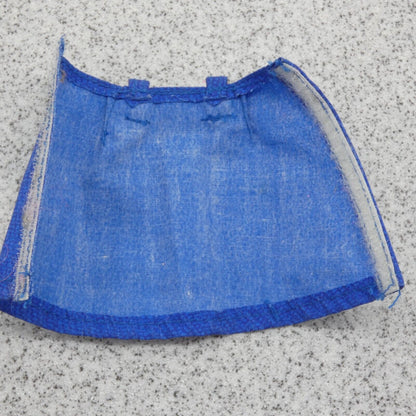 Barbie Doll Skirt Blue Knee Length Belt Loops Fits Fashionistas