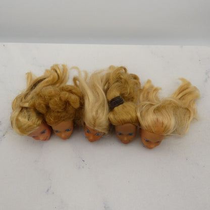 Barbie Doll Head Lot of 5 Heads SuperStar Blonde 70s 80s Malibu Mattel JY3