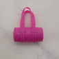 Barbie Doll Size Purse Pink Handbag Tote Circle Cylinder For Diorama Playset