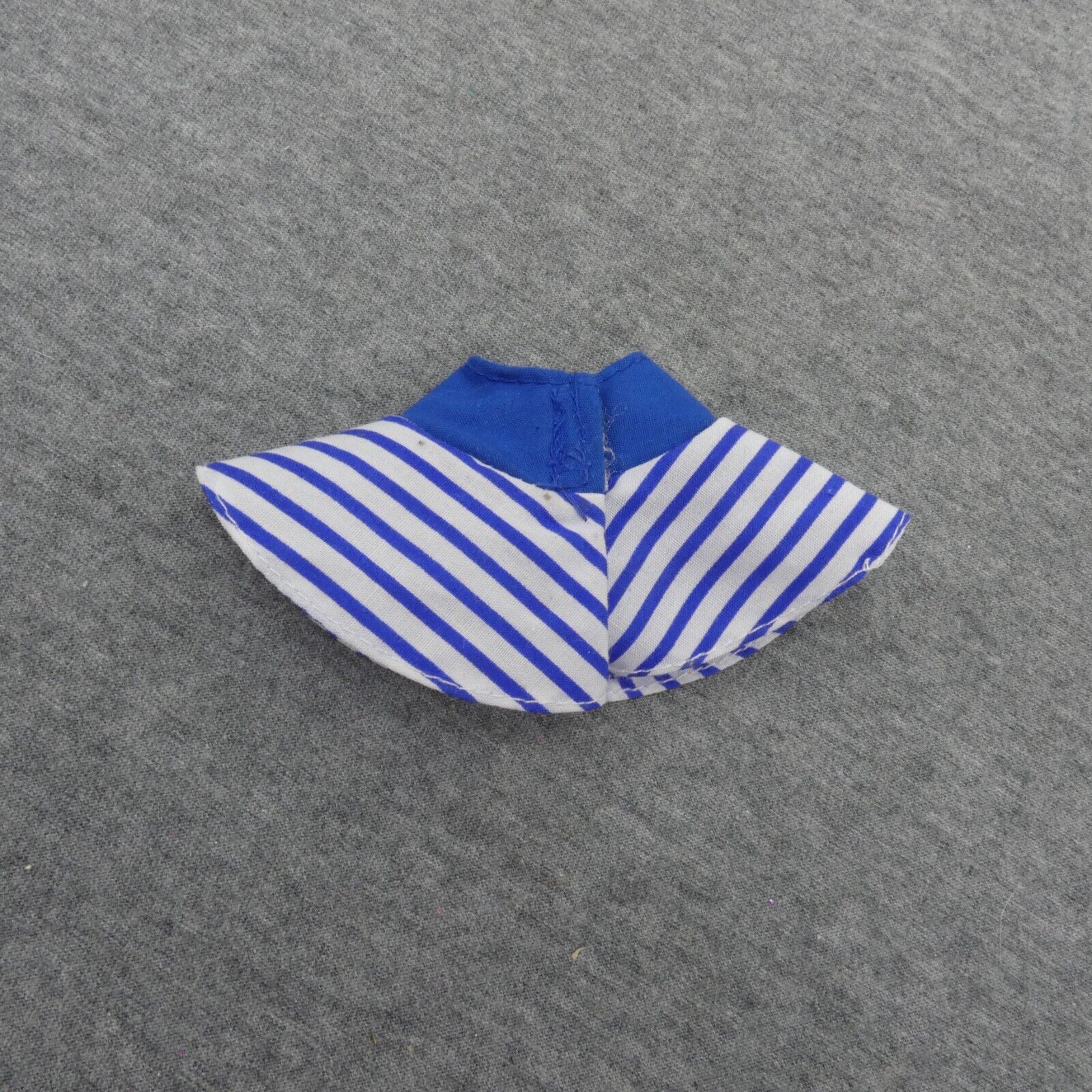 Barbie Doll Size Skirt Blue White Striped Blue Waistband Fits Superstar Body