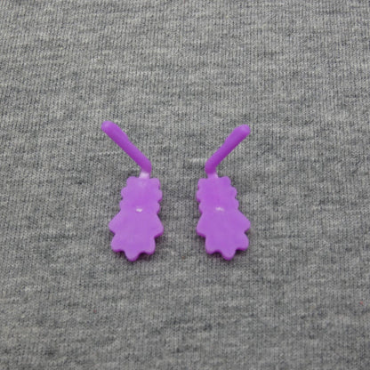 Barbie Doll Earrings Purple Studs Barb Removed Easy In Out Fashionistas Fantasy