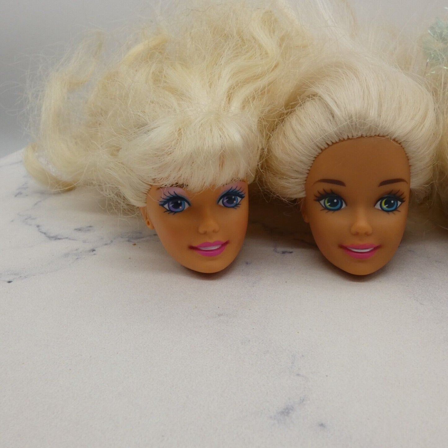 Barbie Doll Head Lot of 5 Heads SuperStar Long Blonde 80s 90s Mattel JY12