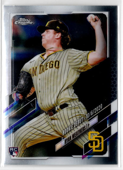 2021 Topps Chrome Update Ryan Weathers San Diego Padres #USC15