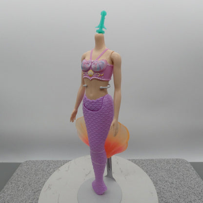 Barbie Dreamtopia Mermaid Doll Body Only 2023 Light Skin Purple Pink Tail HRR06