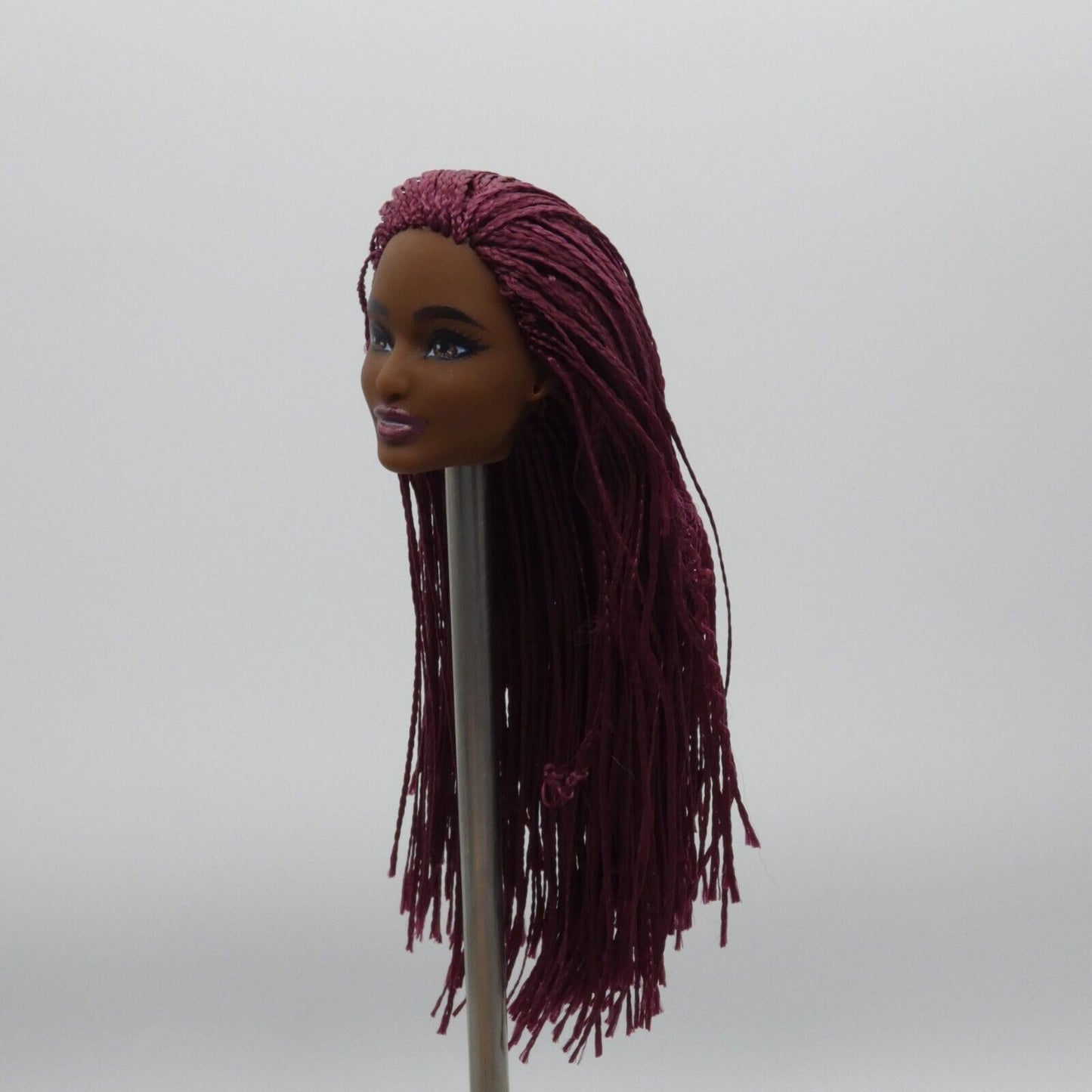 Barbie Fashionistas 186 Doll Head June Face Sculpt AA Micro Braids 2022 HBV18