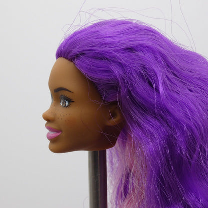 Barbie Mermaid Power AA Doll Head Brooklyn Purple Hair Freckles 2022 HHG53