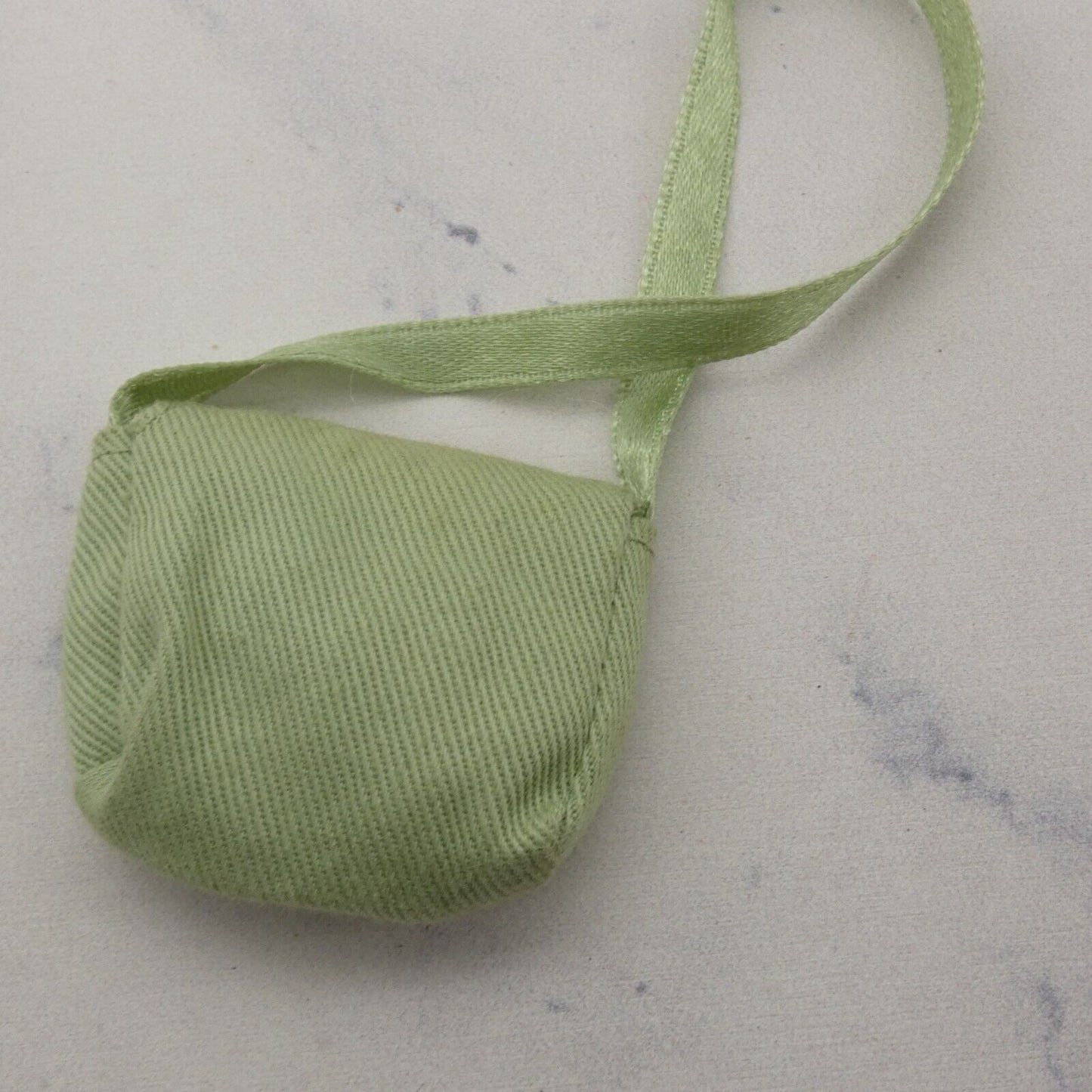 11.5 Inch Doll Size Messenger Bag Green Canvas Like Purse Tote Gym Carryall