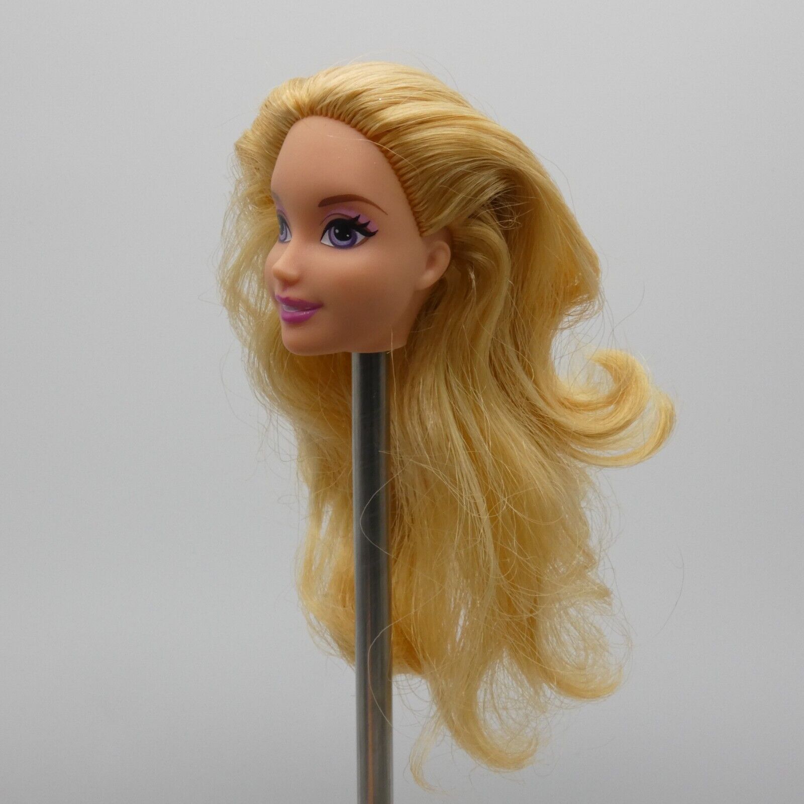 Disney Sleeping Beauty Princess Aurora Doll Head Blonde Purple Eyes Mattel X9335