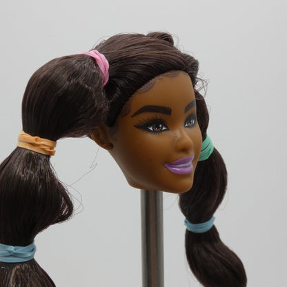 Barbie Extra 7 Doll Head Only Carnaval Face Pigtails African American 2021 GXF10