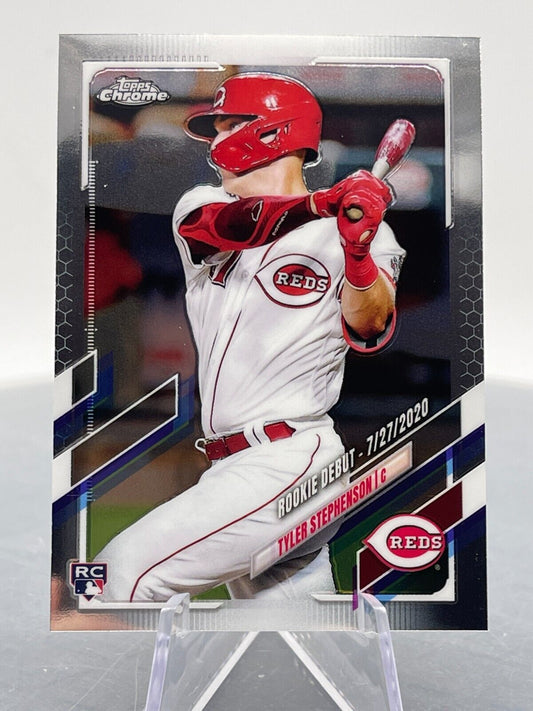 Tyler Stephenson 2021 Topps Chrome Update USC26 Cincinnati Reds Rookie Card