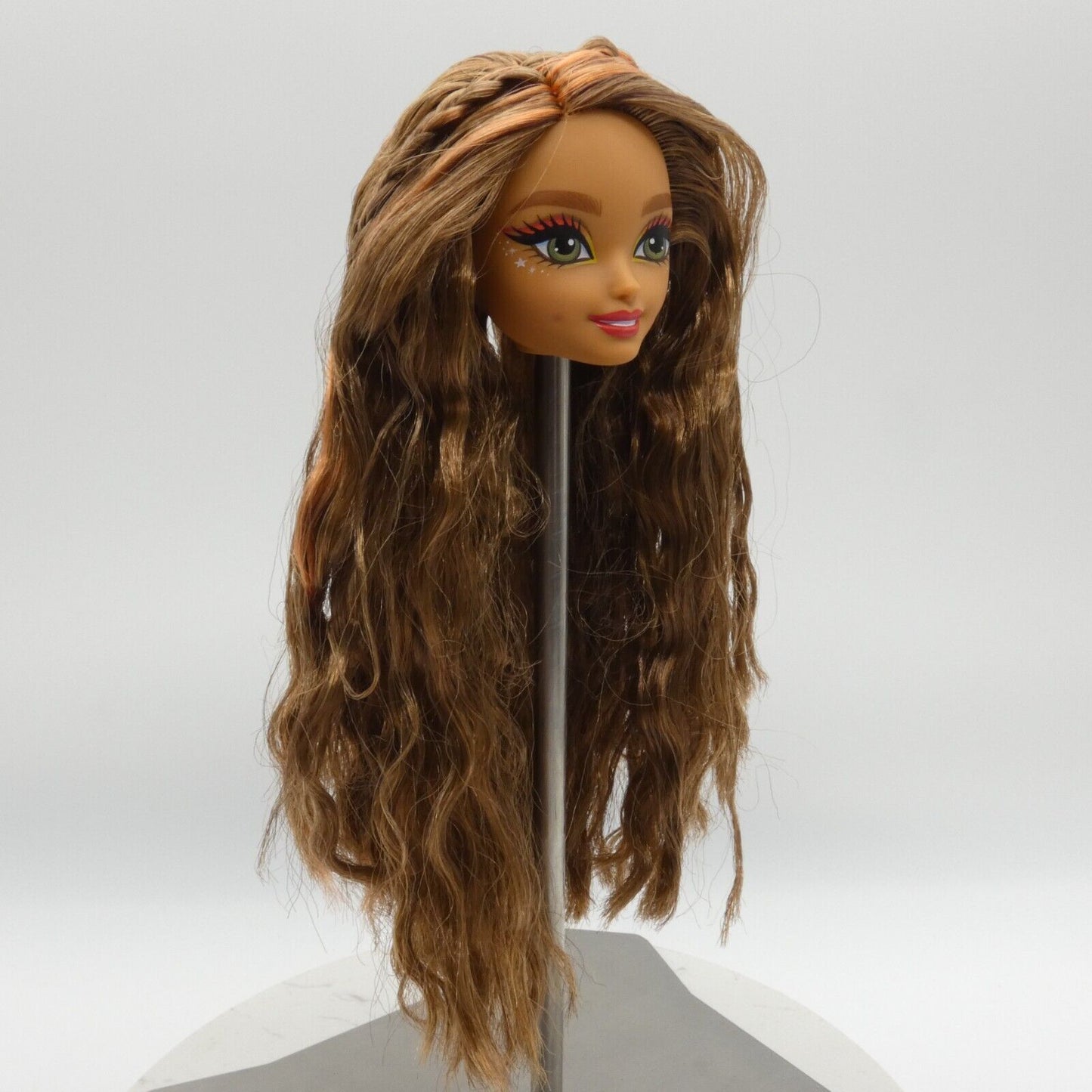 Barbie Dream Besties Teresa Doll Head Medium Light Wavy Brown Hair 2024 HYC23