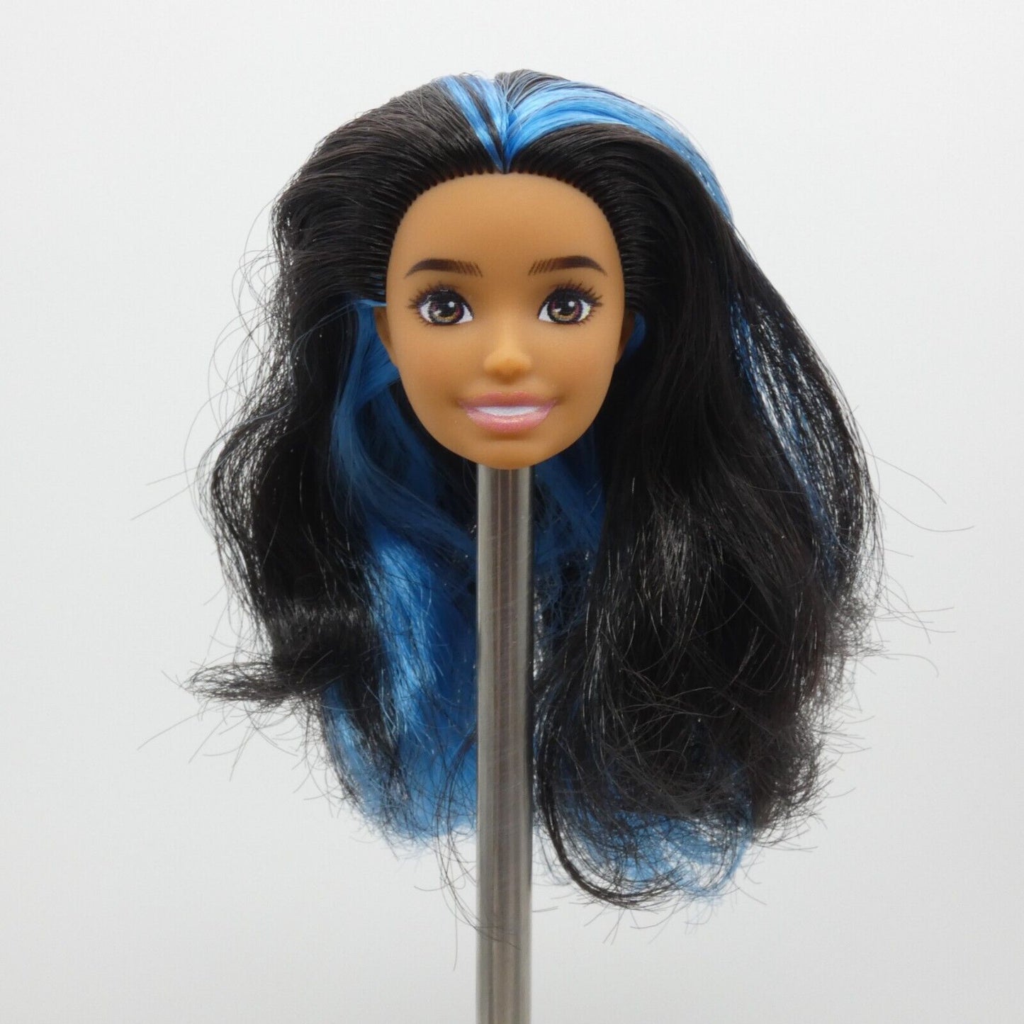 Barbie Skipper Babysitter Doll Head Black Blue Hair Hispanic 2022 Mattel HJY34