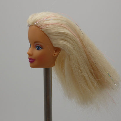 Barbie Beyond Pink Doll Head Only Mackie Face Blonde Pink Hair 1999 Mattel 20017