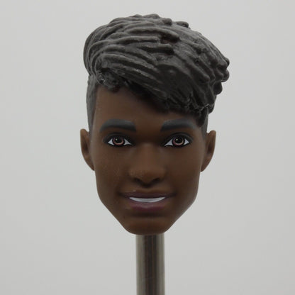 Barbie Fashionistas Ken Doll Head Spiky Quiff AA Dark Skin Tone 2022 HBV03 06