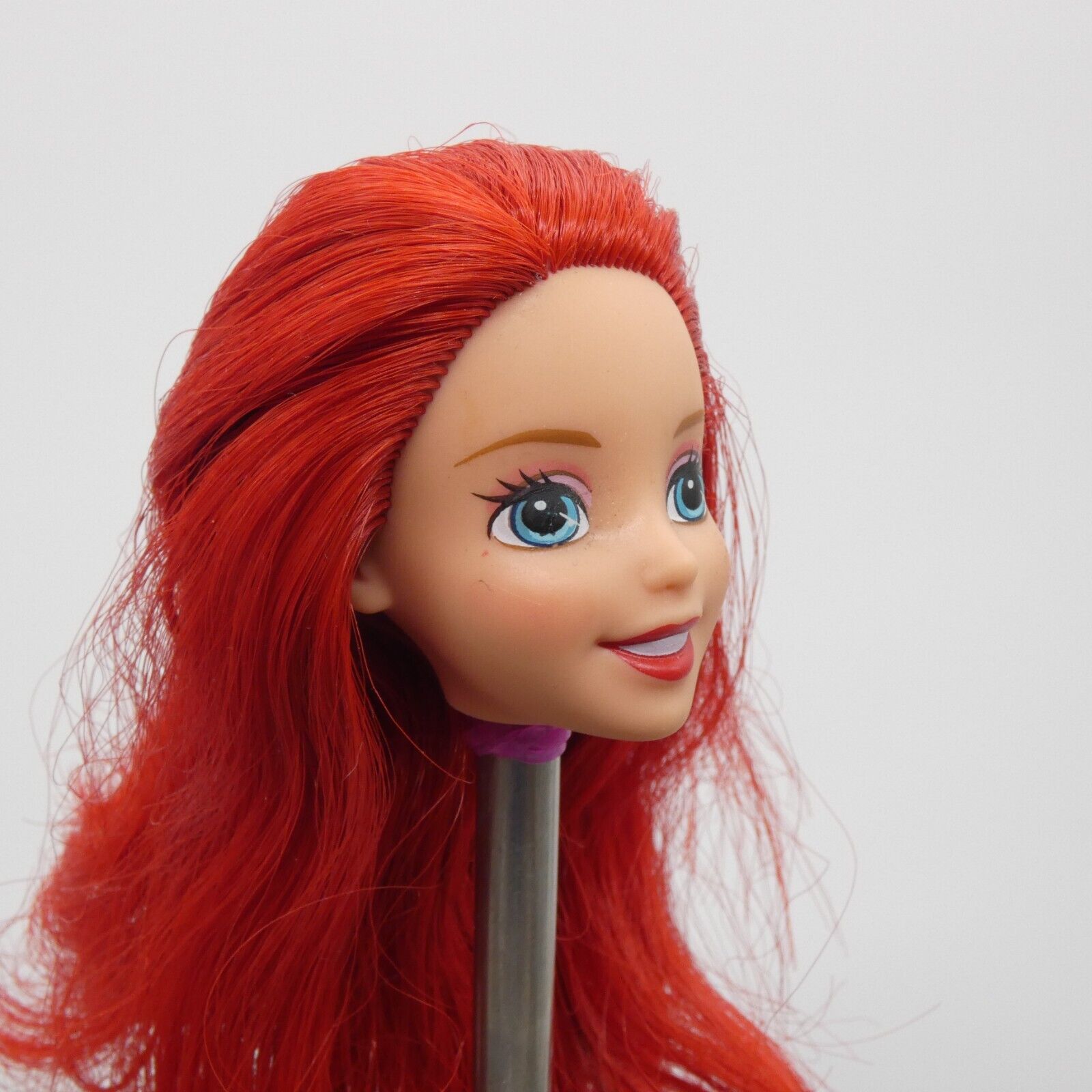 Disney Princess Ariel Doll Head The Little Mermaid Red Hair 2013 Mattel BBM22