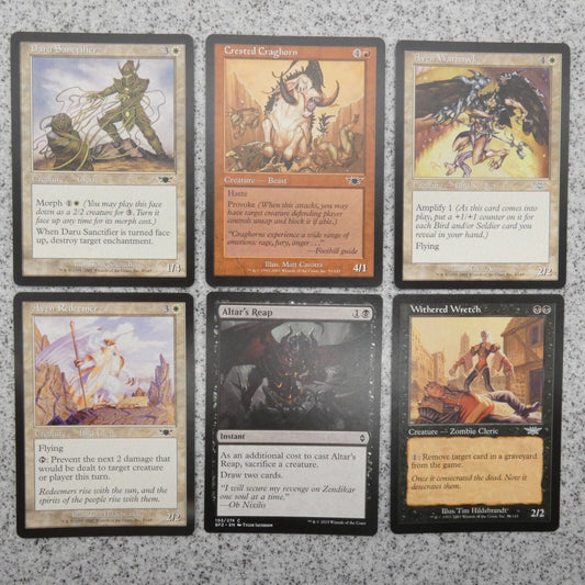 Lot of 6 MAGIC The Gathering Cards Legions Set Builder Starter Pack MTG A06