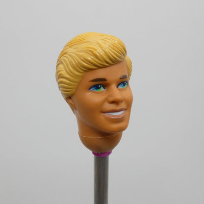 Barbie Costume Ball Ken Doll Head Only Blonde 1991 Malaysia Mattel 7154