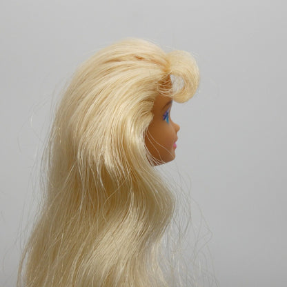 Barbie Snap 'N Play Doll Head Long Wavy Blonde Hair Bangs 1991 Mattel 3550