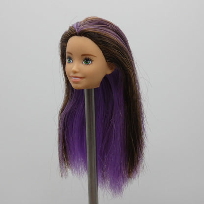 Barbie Skipper Babysitter Doll Head Brown Hair Green Eyes Light Skin GHV89 2020