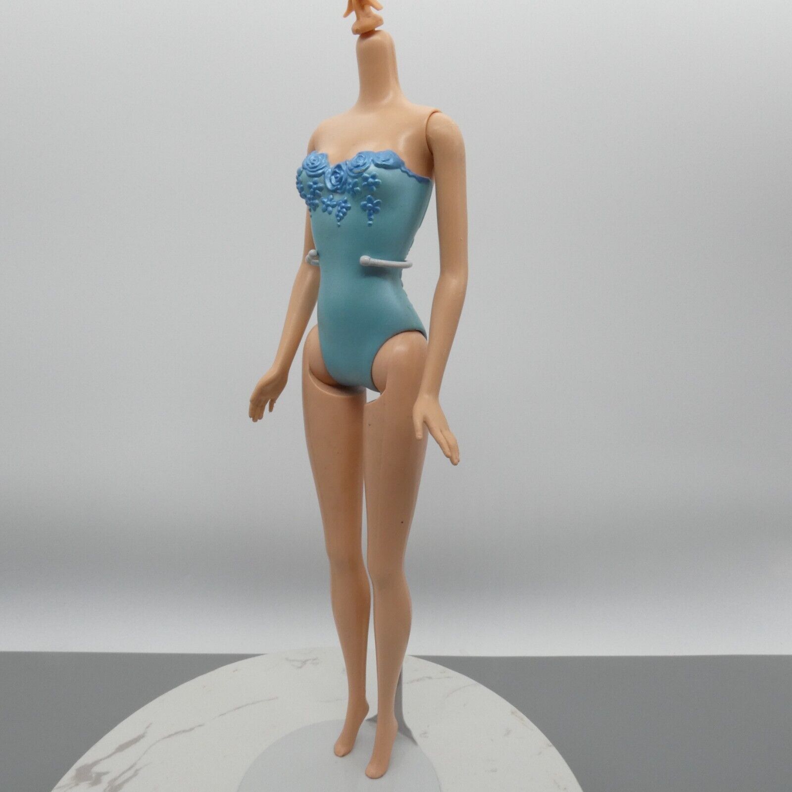 Barbie Doll Fashion Fever Body Turquoise Molded Bodysuit Straight Arms 2005