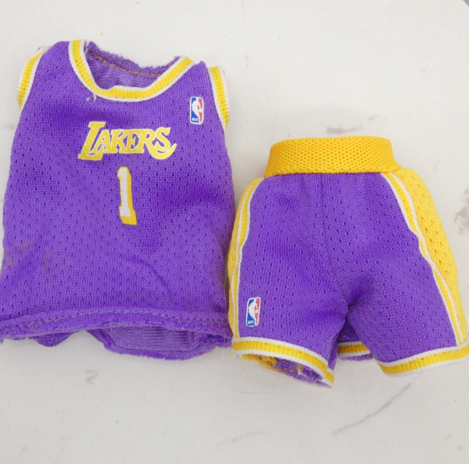 Barbie NBA Los Angeles Lakers Doll Outfit Jersey Top Shorts 1998 Mattel 20704