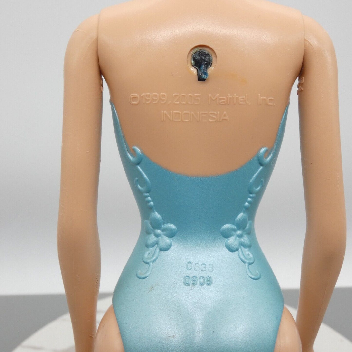 Barbie Doll Fashion Fever Body Turquoise Molded Bodysuit Straight Arms 2005