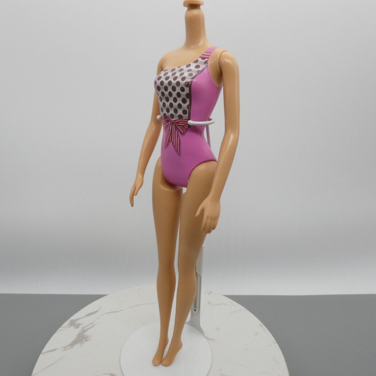 Barbie Beach Doll Body Only Pink Molded Bodysuit Straight Arms 2015 CFF12