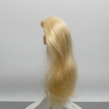 Barbie Snap 'N Play Doll Head Long Wavy Blonde Hair Bangs 1991 Mattel 3550